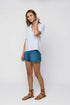 Nina-Roll Cuff Short Sleeve Shirt